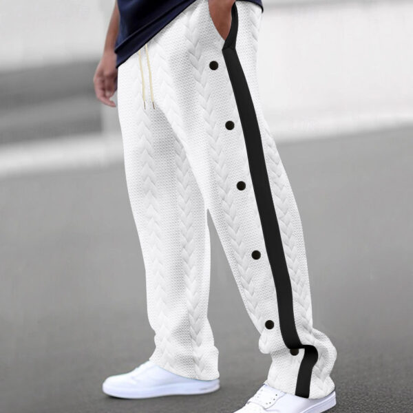 Jacquard Button Casual Pants